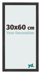 Photo Frame 30x60 cm Black Matte MDF Bologna Front Size | Yourdecoration.com
