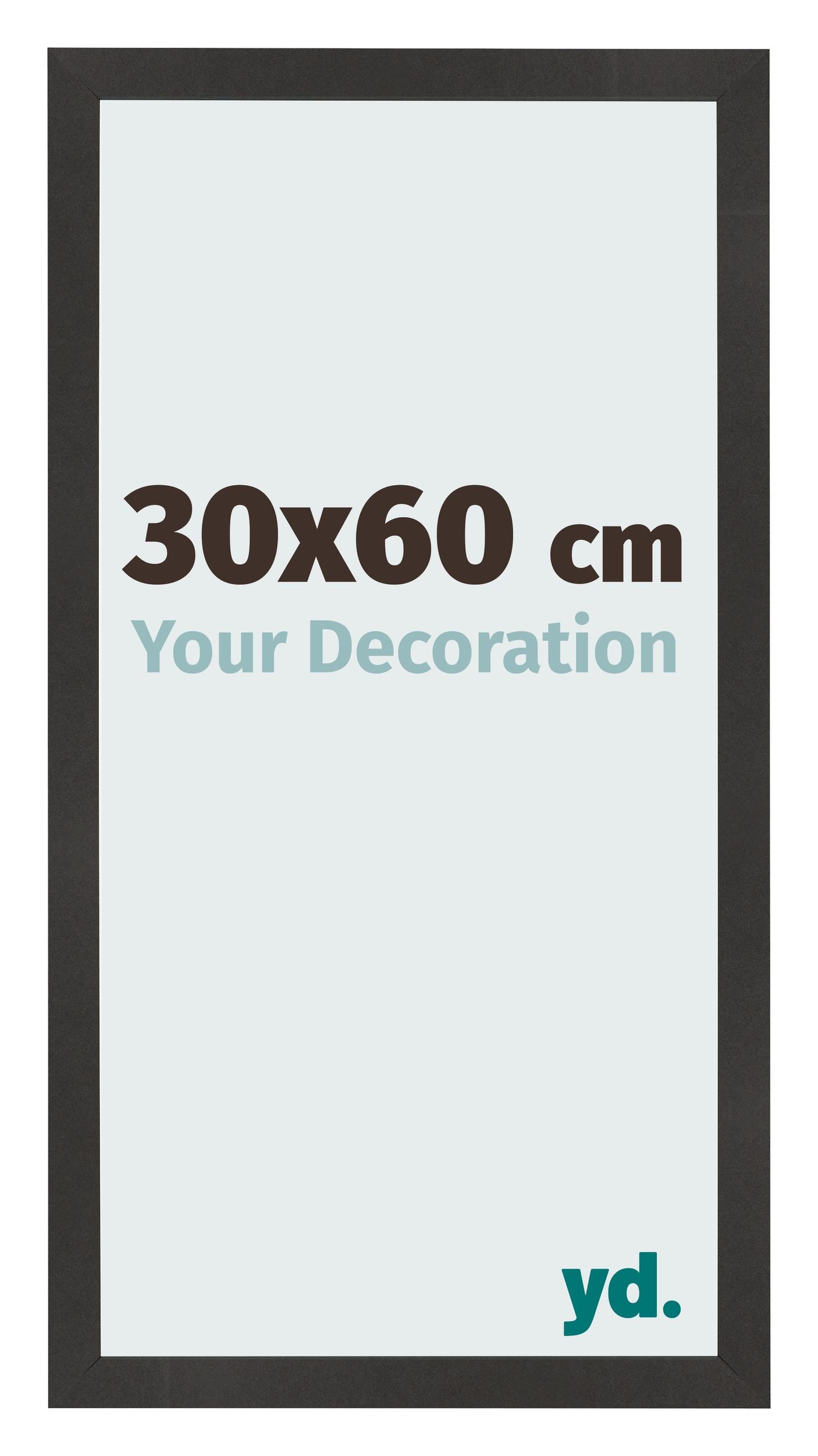 Photo Frame 30x60 cm Black Matte MDF Bologna Front Size | Yourdecoration.com