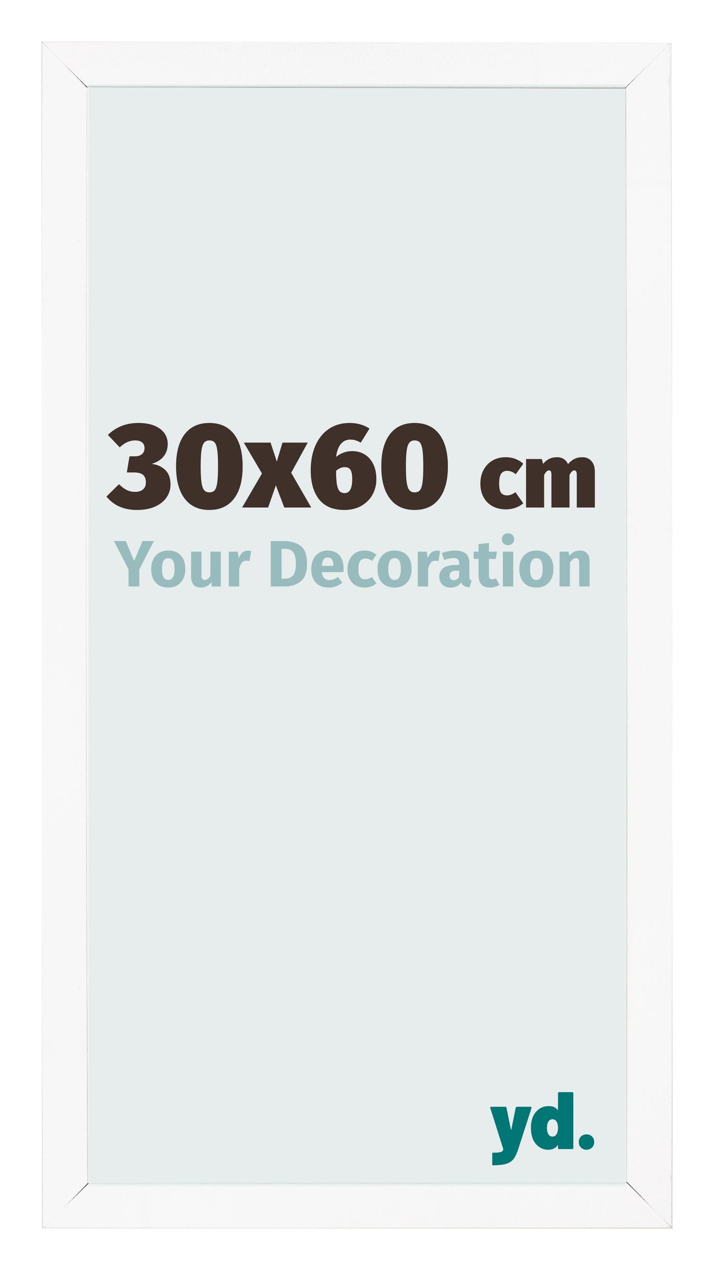 Photo Frame 30x60 cm White Matte MDF Bologna Front Size | Yourdecoration.com