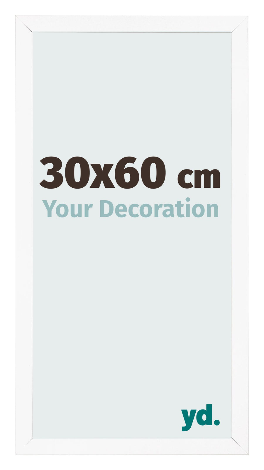 Photo Frame 30x60 cm White Matte MDF Bologna Front Size | Yourdecoration.com