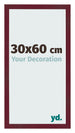 Photo Frame 30x60 cm Wine Red Swept MDF Bologna Front Size | Yourdecoration.com