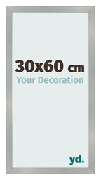 Photo Frame 30x60cm Aluminum Brushed MDF Bologna Front Size | Yourdecoration.com