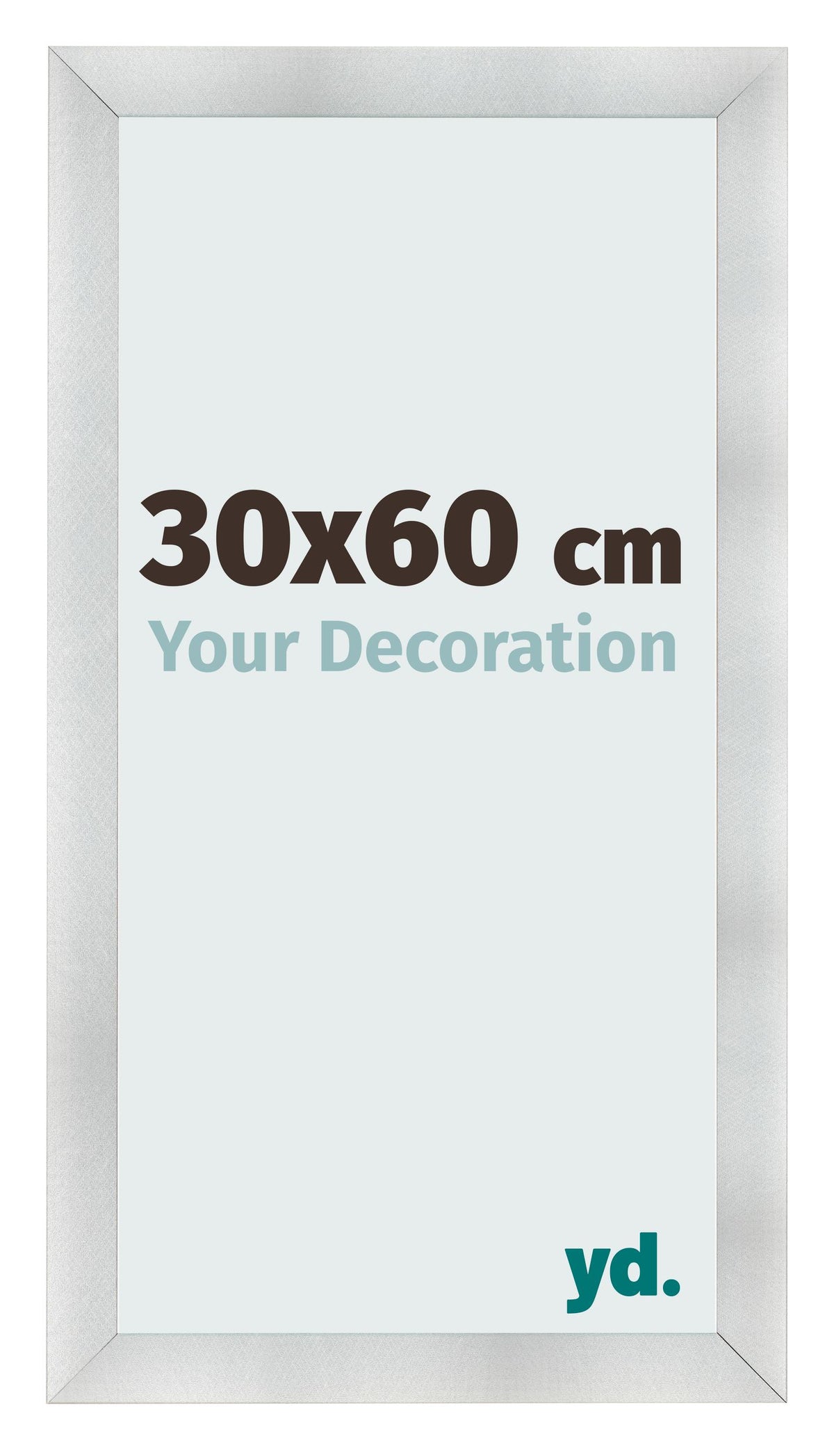 Photo Frame 30x60cm Aluminum Brushed MDF Pisa Front Size | Yourdecoration.com