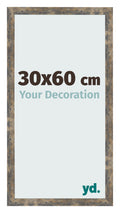 Photo Frame 30x60cm Blue Gold Melange MDF Bologna Front Size | Yourdecoration.com