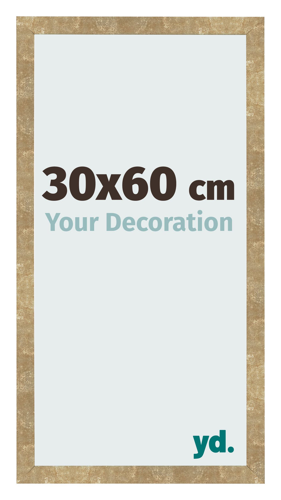 Photo Frame 30x60cm Gold Antique MDF Bologna Front Size | Yourdecoration.com