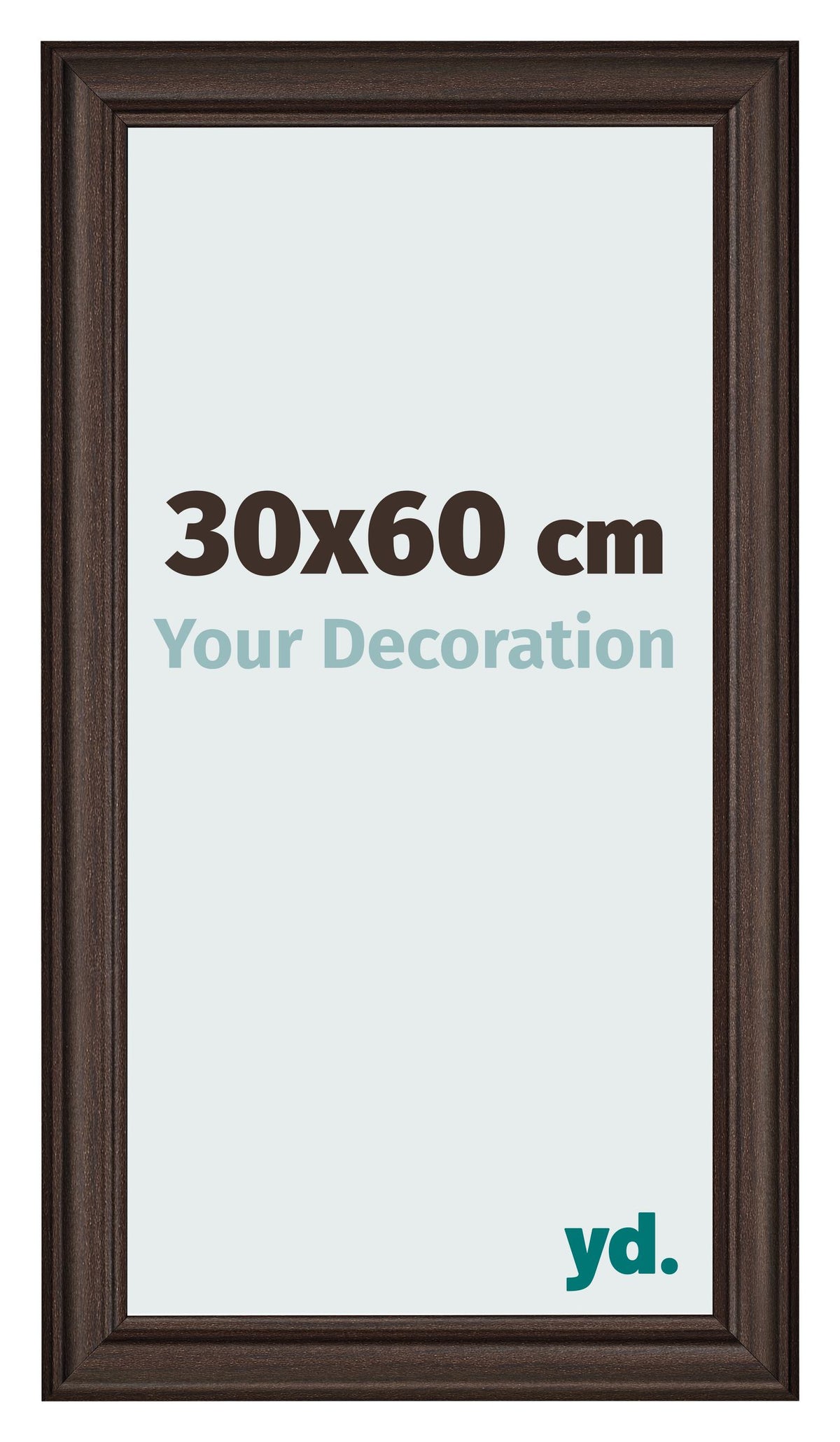 Photo Frame 30x60cm Oak Dark MDF Lazio Front Size | Yourdecoration.com