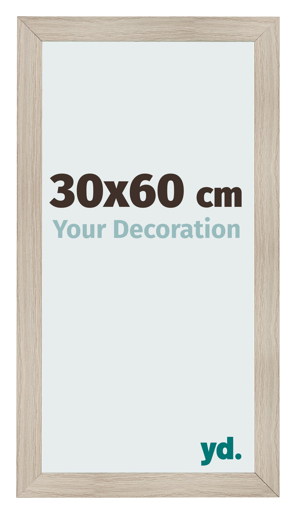 Photo Frame 30x60cm Oak Rustic MDF Pisa Front Size | Yourdecoration.com
