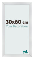 Photo Frame 30x60cm Silver Black Swept MDF Pisa Front Size | Yourdecoration.com