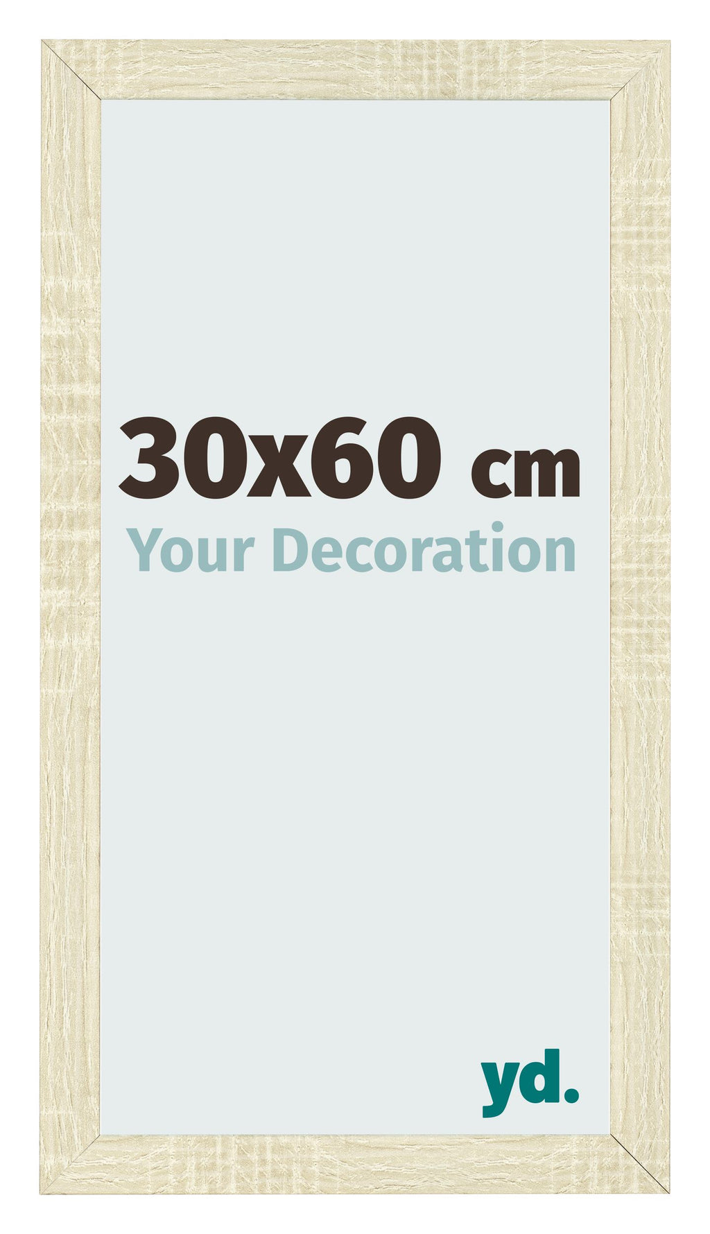 Photo Frame 30x60cm Sonoma Oak MDF Pisa Front Size | Yourdecoration.com