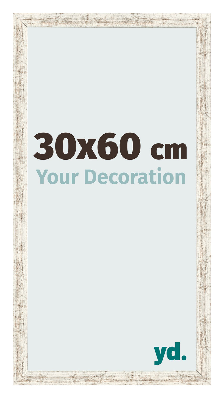 Photo Frame 30x60cm White Vintage MDF Bologna Front Size | Yourdecoration.com