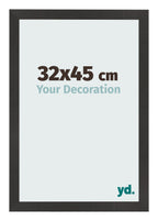 Photo Frame 32x45 cm Black Matte MDF Bologna Front Size | Yourdecoration.com