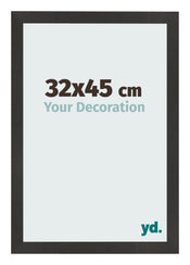 Photo Frame 32x45 cm Black Matte MDF Bologna Front Size | Yourdecoration.com