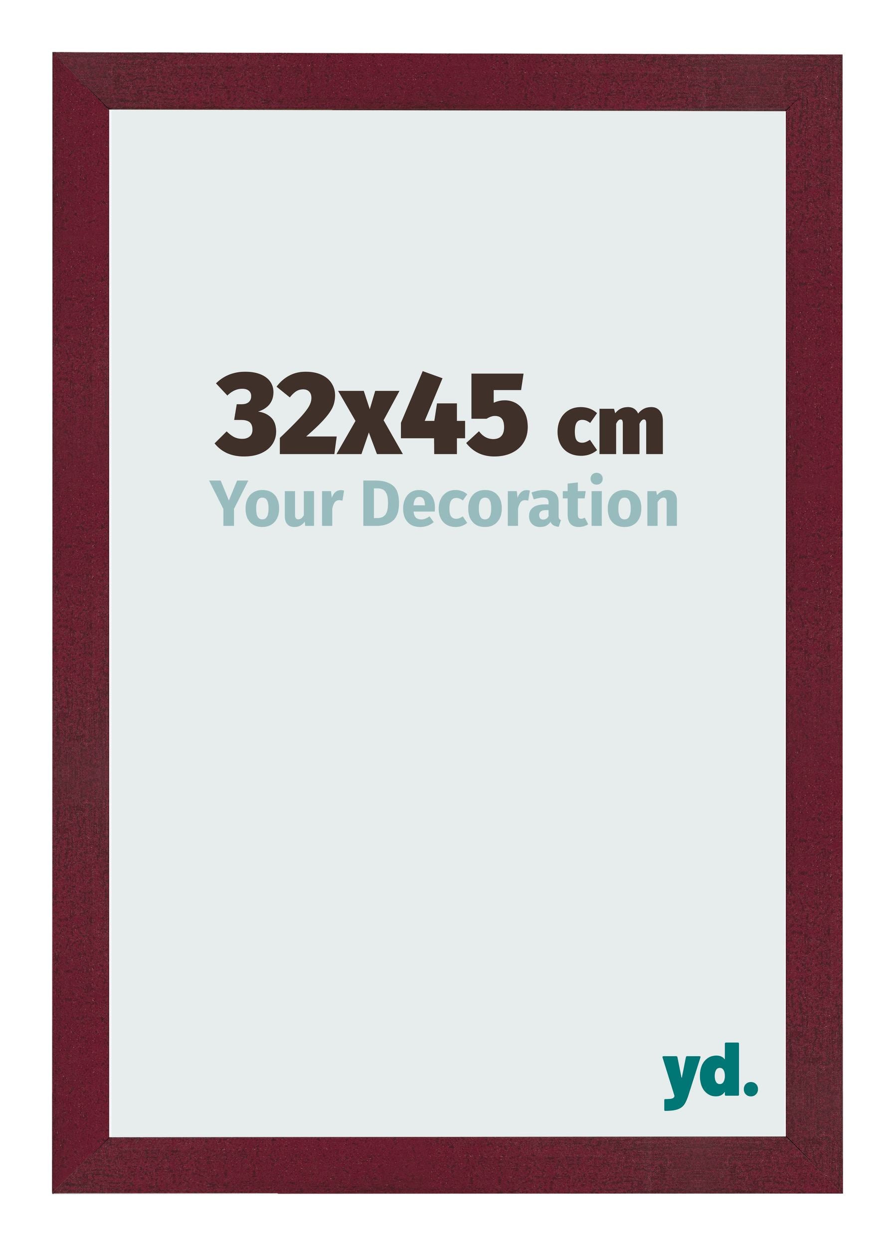 Photo Frame 32x45 cm Wine Red Swept MDF Bologna Front Size | Yourdecoration.com