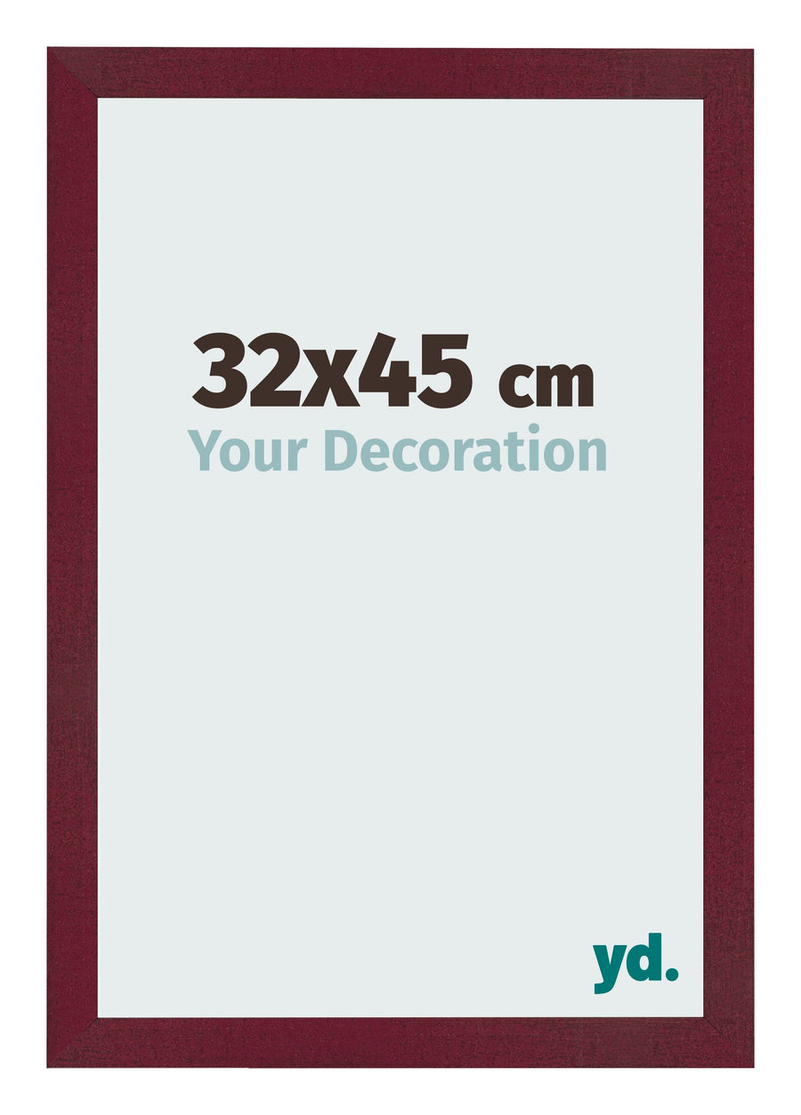 Photo Frame 32x45 cm Wine Red Swept MDF Bologna Front Size | Yourdecoration.com