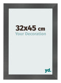 Photo Frame 32x45cm Black Silver Polished MDF Pisa Front Size | Yourdecoration.com