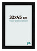 Photo Frame 32x45cm Black Silver Polished MDF Pisa Front Size | Yourdecoration.com
