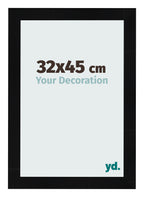 Photo Frame 32x45cm Black Silver Polished MDF Pisa Front Size | Yourdecoration.com