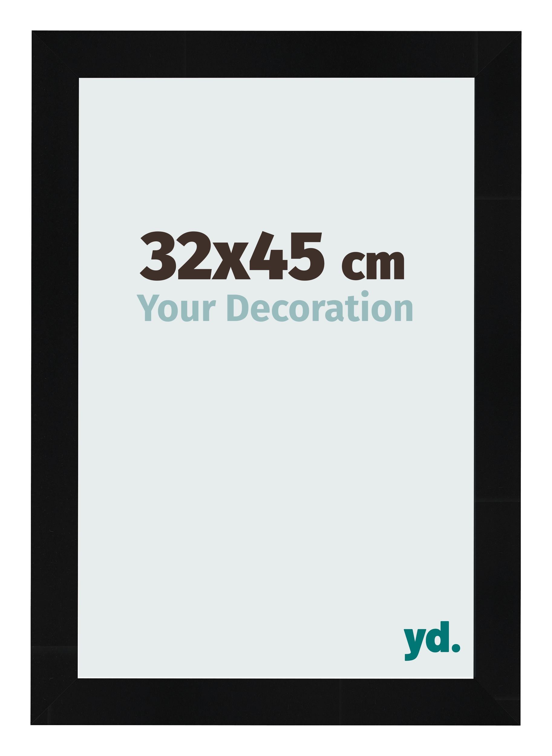 Photo Frame 32x45cm Black Silver Polished MDF Pisa Front Size | Yourdecoration.com