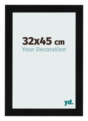 Photo Frame 32x45cm Black Silver Polished MDF Pisa Front Size | Yourdecoration.com