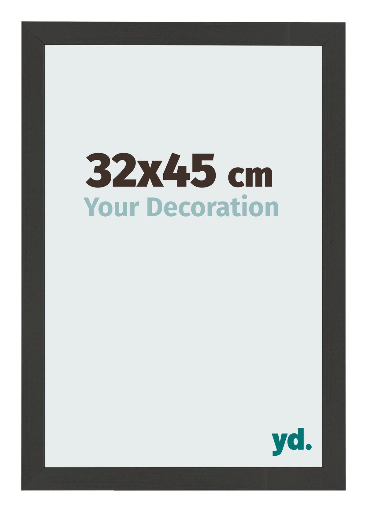 Photo Frame 32x45cm Black Woodgrain MDF Bologna Front Size | Yourdecoration.com