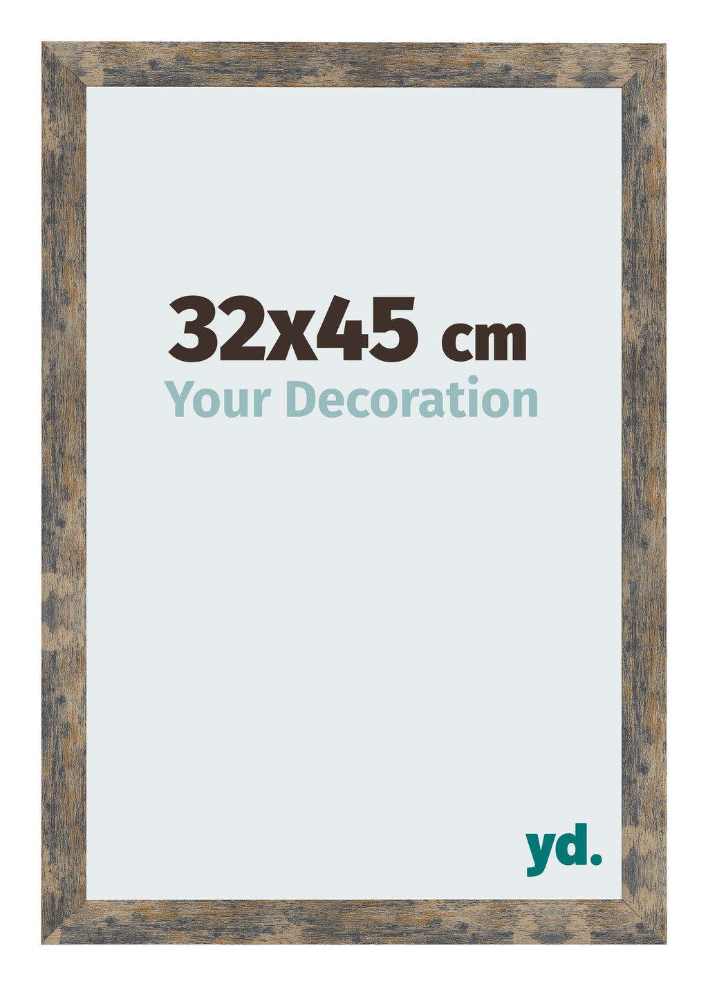 Photo Frame 32x45cm Blue Gold Melange MDF Bologna Front Size | Yourdecoration.com
