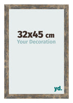 Photo Frame 32x45cm Blue Gold Melange MDF Bologna Front Size | Yourdecoration.com