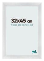 Photo Frame 32x45cm Silver Black Swept MDF Pisa Front Size | Yourdecoration.com