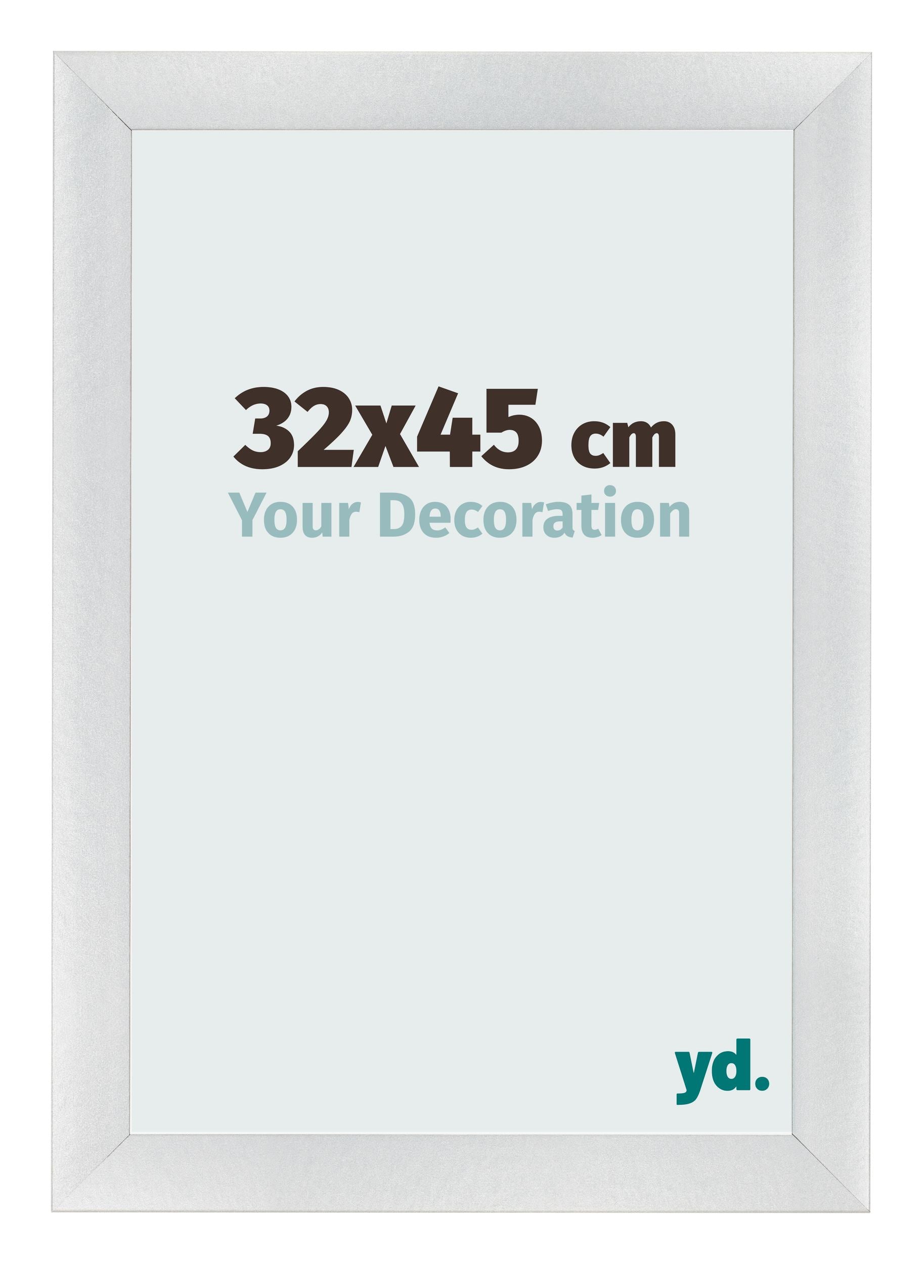 Photo Frame 32x45cm Silver Black Swept MDF Pisa Front Size | Yourdecoration.com
