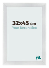 Photo Frame 32x45cm Silver Black Swept MDF Pisa Front Size | Yourdecoration.com