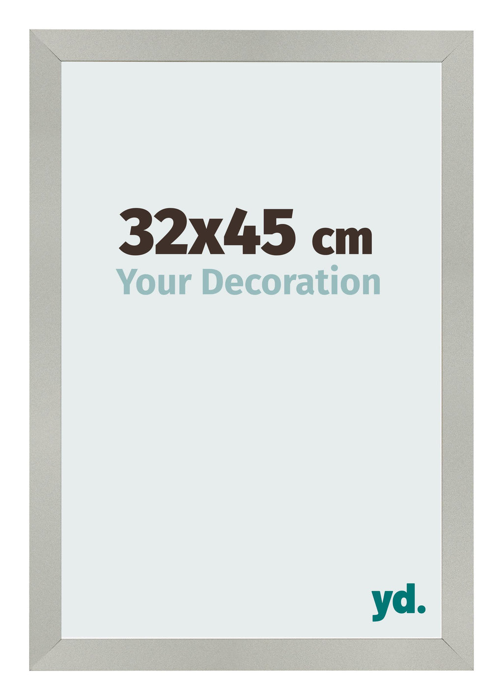 Photo Frame 32x45cm Silver Matte MDF Bologna Front Size | Yourdecoration.com