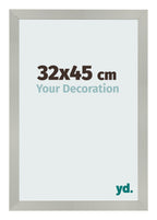 Photo Frame 32x45cm Silver Matte MDF Bologna Front Size | Yourdecoration.com