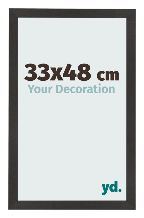 Photo Frame 33x48 cm Black Matte MDF Bologna Front Size | Yourdecoration.com