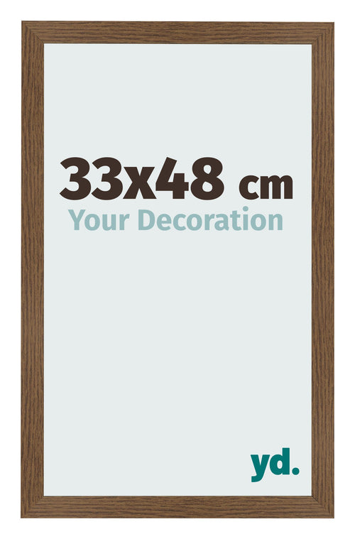 Photo Frame 33x48 cm Oak Rustic MDF Bologna Front Size | Yourdecoration.com
