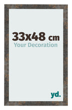 Photo Frame 33x48 cm Oxidized Metal MDF Bologna Front Size | Yourdecoration.com