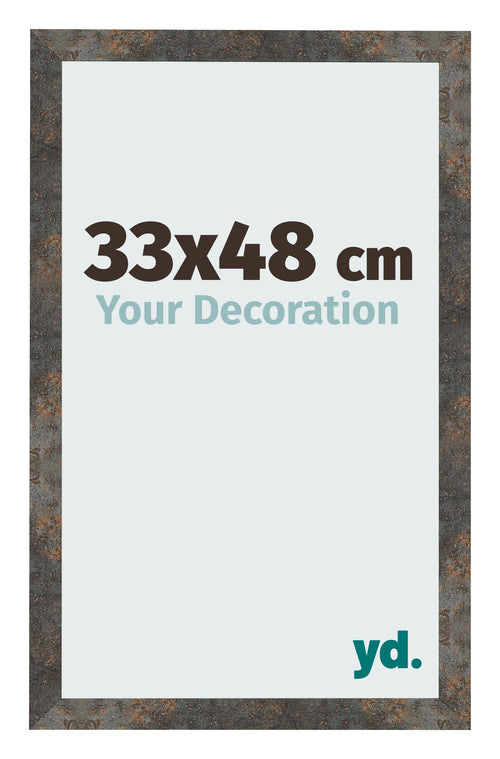 Photo Frame 33x48 cm Oxidized Metal MDF Bologna Front Size | Yourdecoration.com