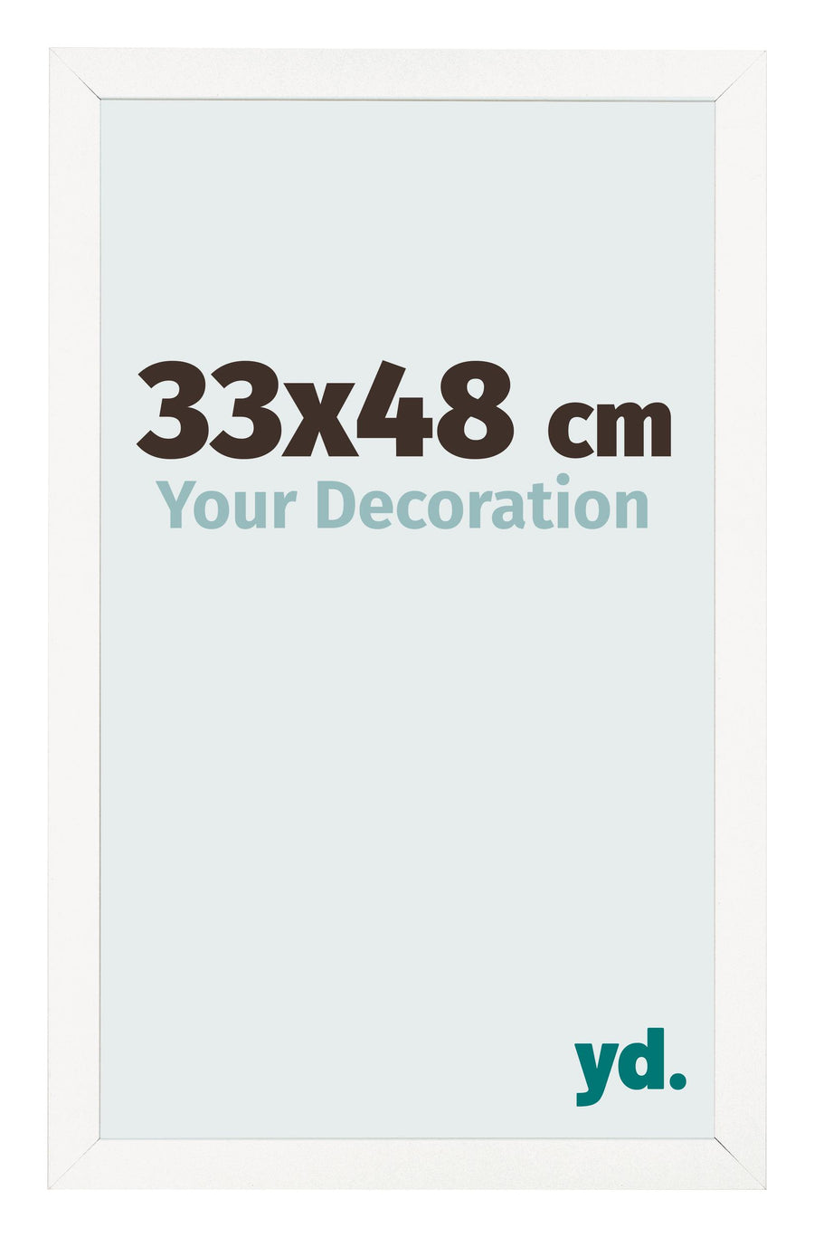 Photo Frame 33x48 cm White High Gloss MDF Bologna Front Size | Yourdecoration.com