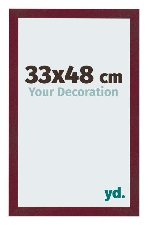 Photo Frame 33x48 cm Wine Red Swept MDF Bologna Front Size | Yourdecoration.com