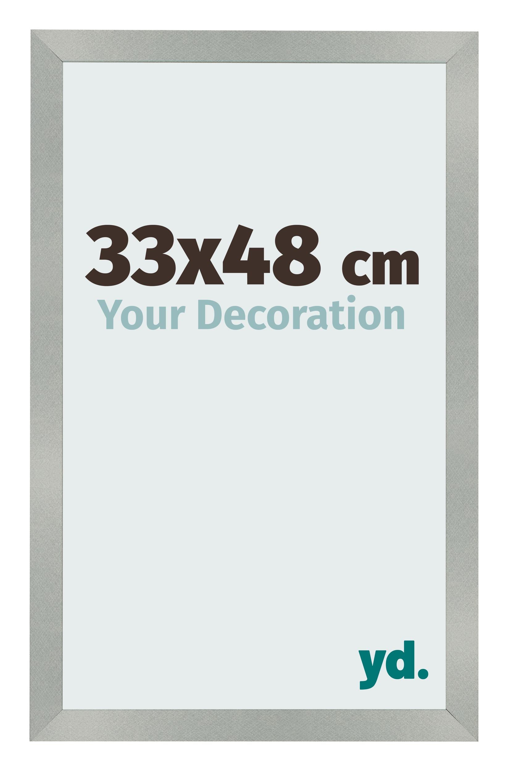 Photo Frame 33x48cm Aluminum Brushed MDF Bologna Front Size | Yourdecoration.com