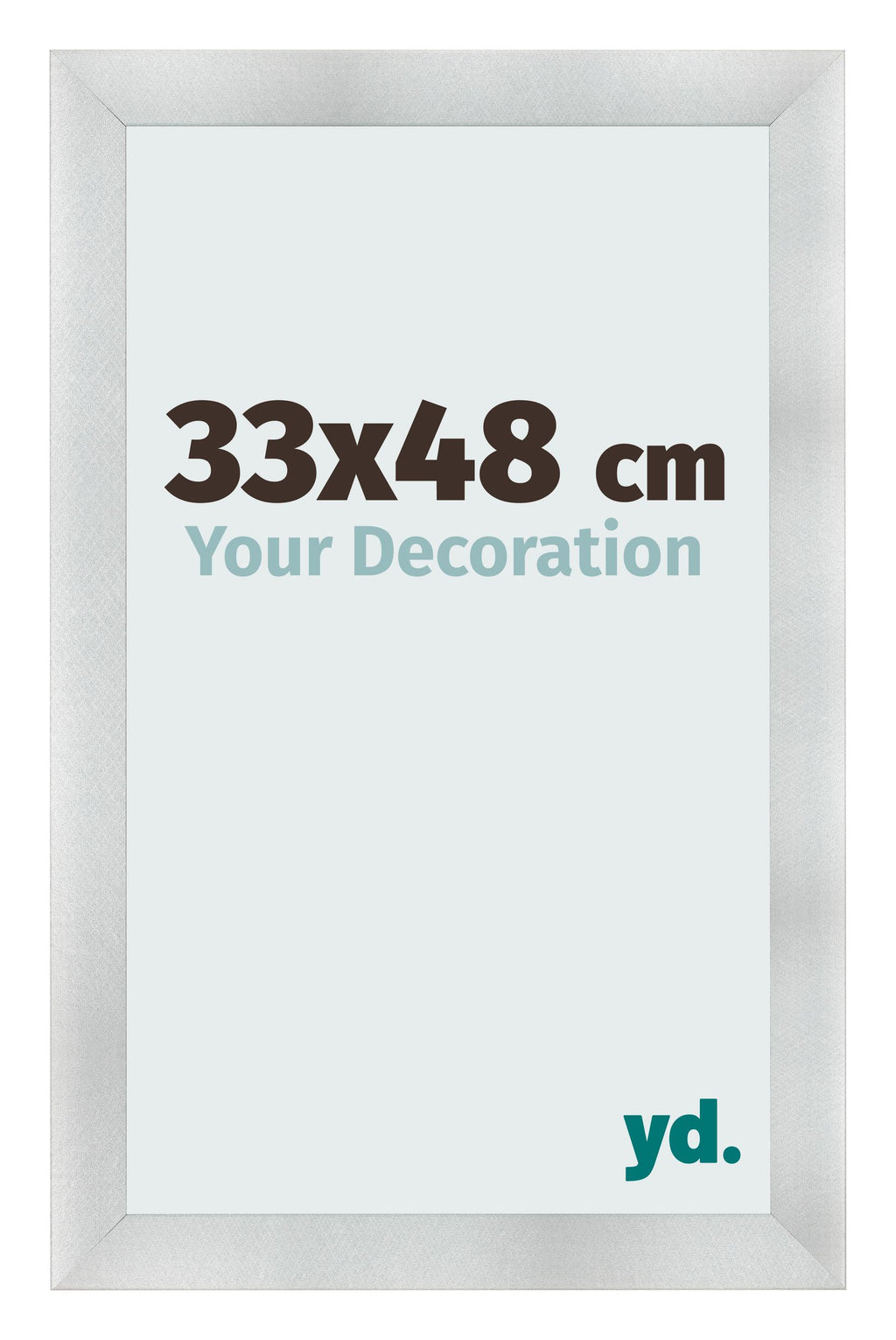 Photo Frame 33x48cm Aluminum Brushed MDF Pisa Front Size | Yourdecoration.com