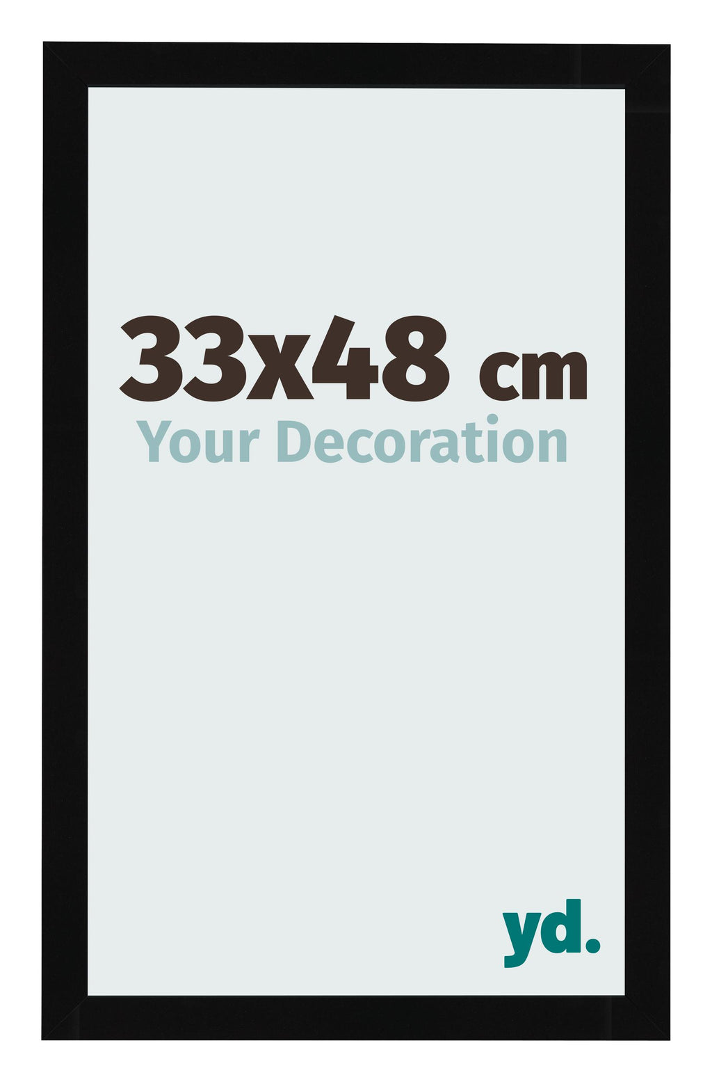 Photo Frame 33x48cm Black High Gloss MDF Bologna Front Size | Yourdecoration.com