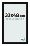 Photo Frame 33x48cm Black High Gloss MDF Bologna Front Size | Yourdecoration.com