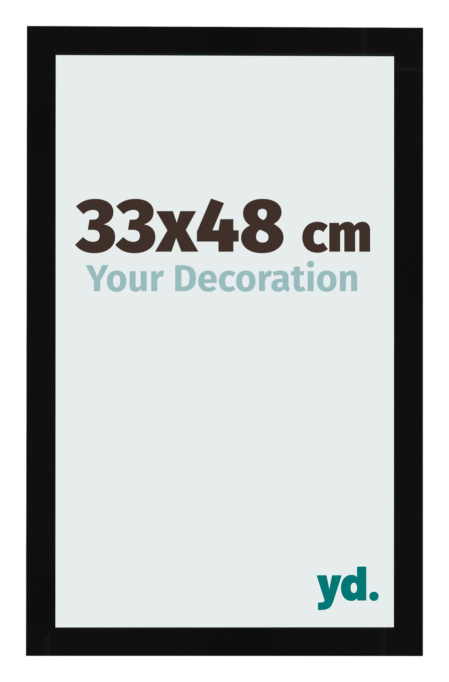 Photo Frame 33x48cm Black High Gloss MDF Bologna Front Size | Yourdecoration.com