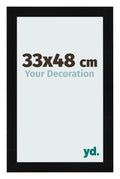 Photo Frame 33x48cm Black Silver Polished MDF Pisa Front Size | Yourdecoration.com