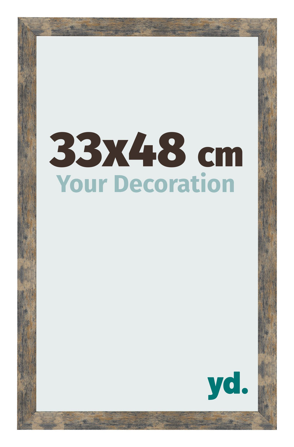 Photo Frame 33x48cm Blue Gold Melange MDF Bologna Front Size | Yourdecoration.com