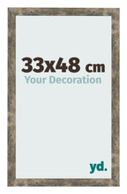 Photo Frame 33x48cm Blue Gold Melange MDF Bologna Front Size | Yourdecoration.com