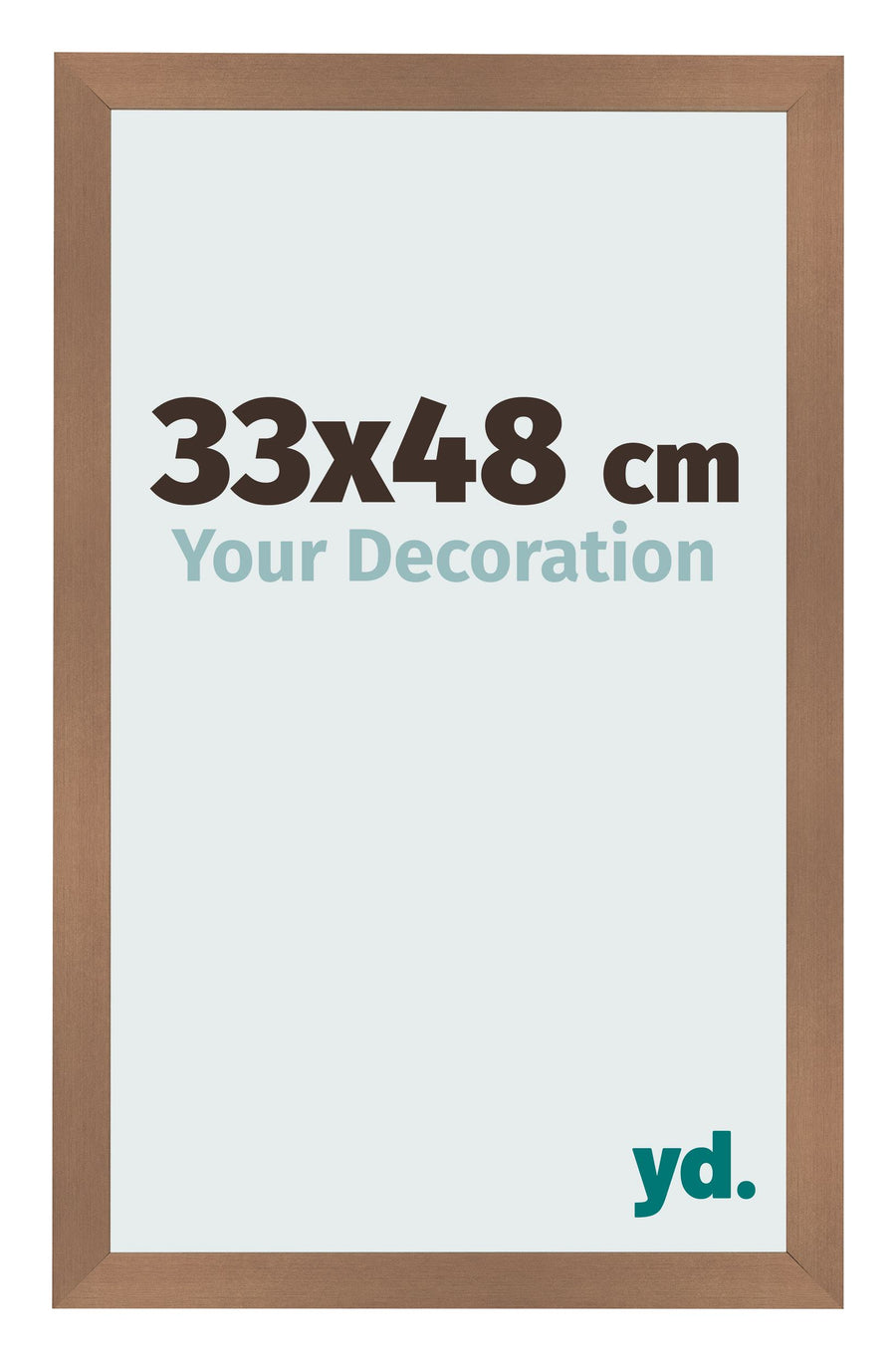 Photo Frame 33x48cm Copper Design MDF Bologna Front Size | Yourdecoration.com