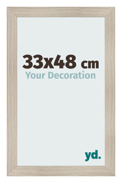 Photo Frame 33x48cm Oak Rustic MDF Pisa Front Size | Yourdecoration.com