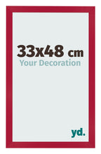 Photo Frame 33x48cm Red MDF Bologna Front Size | Yourdecoration.com