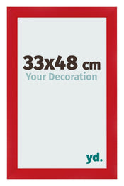 Photo Frame 33x48cm Red MDF Pisa Front Size | Yourdecoration.com