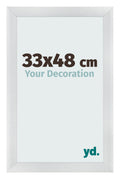 Photo Frame 33x48cm Silver Black Swept MDF Pisa Front Size | Yourdecoration.com
